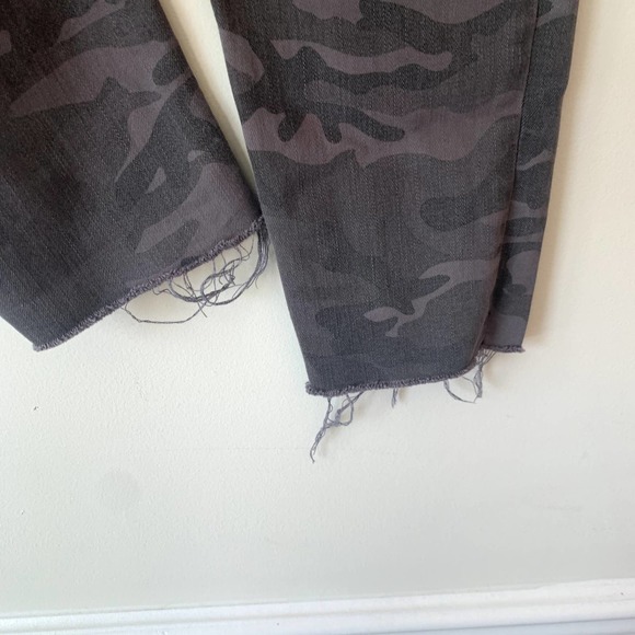Sam Edelman Jeans Gray Camo Kitten Mid Rise Skinny Ankle Raw Hem Denim 28/6 - Picture 6 of 6
